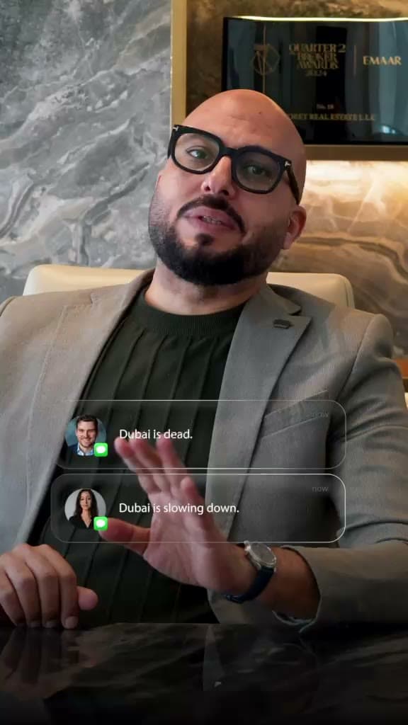 Mahmoud responding to claims that Dubai's market is slowing down